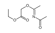 ethyl 2-(N-acetyl-C-methylcarbonimidoyl)oxyacetate Structure