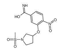 3-(1-methanesulfonyl-pyrrolidin-3-yloxy)-4-nitro-benzamide结构式