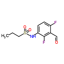 N-(2,4-二氟-3-甲酰基苯基)-1-丙烷磺酰胺结构式