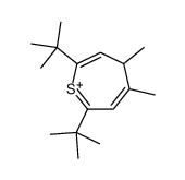 2,7-ditert-butyl-4,5-dimethyl-4H-thiepin-1-ium结构式