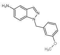 1-(3-甲氧基苄基)-1H-吲唑-5-胺结构式
