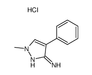 1-METHYL-4-PHENYL-1H-PYRAZOL-3-AMINE HYDROCHLORIDE结构式