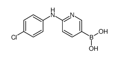 6-(4-氯苯基氨基)吡啶-3-硼酸结构式