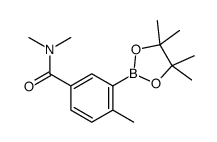 2-甲基-5-(二甲氨基甲酰基)苯硼酸频哪醇酯结构式
