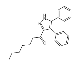1-(4,5-diphenyl-1(2)H-pyrazol-3-yl)-heptan-1-one结构式