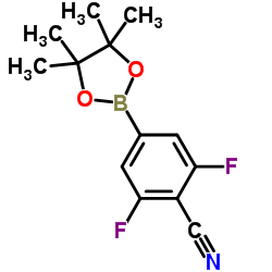 2,6-Difluoro-4-(4,4,5,5-tetramethyl-1,3,2-dioxaborolan-2-yl)benzonitrile structure