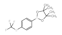 三氟甲硫基-4-(4,4,5,5-四甲基-[1,3,2]二氧杂硼烷-2-基)-苯结构式