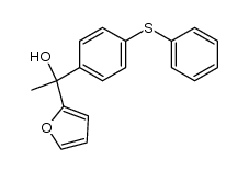 α-methyl-α-[p-(phenylthio)phenyl]furfuryl alcohol Structure