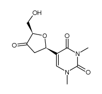 5-((2R,5R)-5-(hydroxymethyl)-4-oxotetrahydrofuran-2-yl)-1,3-dimethylpyrimidine-2,4(1H,3H)-dione Structure