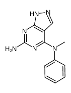 N4-methyl-N4-phenyl-1H-pyrazolo[3,4-d]pyrimidine-4,6-diamine结构式