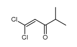 1,1-dichloro-4-methyl-pent-1-en-3-one结构式