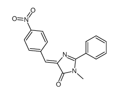 3-Methyl-5-[1-(4-nitro-phenyl)-meth-(E)-ylidene]-2-phenyl-3,5-dihydro-imidazol-4-one结构式
