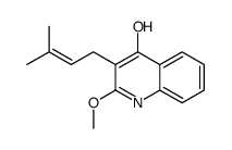 2-methoxy-3-(3-methylbut-2-enyl)-1H-quinolin-4-one结构式
