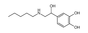 1-(3,4-dihydroxy-phenyl)-2-pentylamino-ethanol Structure