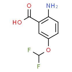 2-氨基-5-(二氟甲氧基)苯甲酸结构式