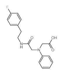 [(2-{[2-(4-Fluorophenyl)ethyl]amino}-2-oxoethyl)-(phenyl)amino]acetic acid Structure