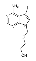 2-[(4-amino-5-iodopyrrolo[2,3-d]pyrimidin-7-yl)methoxy]ethanol结构式