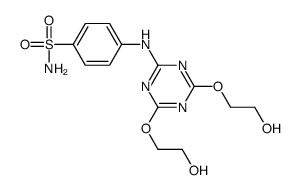 4-(4,6-双(2-羟基乙氧基)-1,3,5-噻嗪-2-基氨基)苯磺酰胺结构式