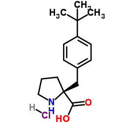 2-[4-(2-Methyl-2-propanyl)benzyl]-D-proline hydrochloride (1:1)结构式