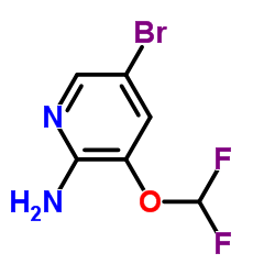 2-氨基-3-二氟甲氧基-5-溴吡啶结构式