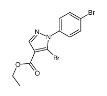 5-溴-1-(4-溴苯基)-1H-吡唑-4-羧酸乙酯结构式