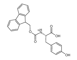 N-芴甲氧羰基-[15N]酪氨酸结构式