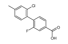 2'-氯-2-氟-4'-甲基- [1,1'-联苯基]-4-羧酸结构式
