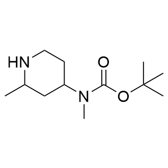 叔丁基甲基(2-甲基哌啶-4-基)氨基甲酸酯结构式