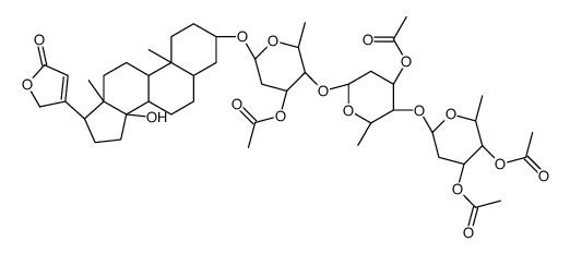 [(2R,3R,4S,6S)-3-[(2R,4S,5R,6R)-4-acetyloxy-5-[(2R,4S,5R,6R)-4,5-diacetyloxy-6-methyloxan-2-yl]oxy-6-methyloxan-2-yl]oxy-6-[[(3S,5R,8R,9S,10S,13R,17R)-14-hydroxy-10,13-dimethyl-17-(5-oxo-2H-furan-3-yl)-1,2,3,4,5,6,7,8,9,11,12,15,16,17-tetradecahydrocyclop Structure