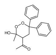 4-acetyl-3-methyl-6,6-diphenyl-1,2-dioxan-3-ol结构式