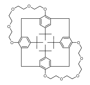 5,11,17,23-tetrakis(1,1-dimethylethyl)-25,26,27,28-biscrown-5-calix[4]arene Structure