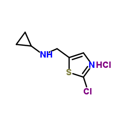 N-[(2-Chloro-1,3-thiazol-5-yl)methyl]cyclopropanamine hydrochloride (1:1) Structure