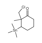 2-(chloromethyl)-2-methyl-3-(trimethylstannyl)cyclohexanone Structure