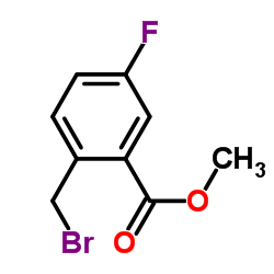 2-(溴甲基)-5-氟苯甲酸甲酯结构式