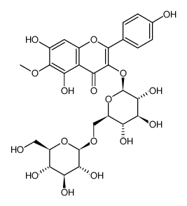 6-methoxykaempferol-3-O-β-D-gentiobioside Structure