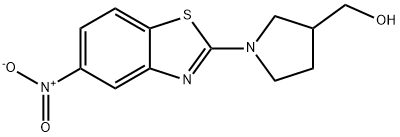 [1-(5-硝基-苯并噻唑-2-基)-吡咯烷-3-基]-甲醇结构式