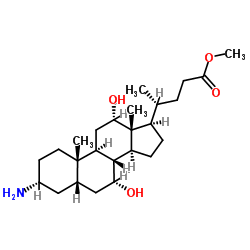 (3a,5b,7a,12a)-3-氨基-7,12-二羟基胆甾烷-24-酸甲酯结构式