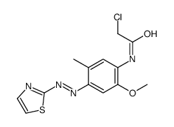 2-chloro-N-[2-methoxy-5-methyl-4-(1,3-thiazol-2-yldiazenyl)phenyl]acetamide结构式