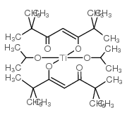 二(异丙醇)双(2,2,6,6-四甲基-3,5-庚二酮基)钛(IV)结构式