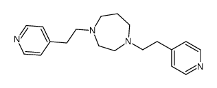 Hexahydro-1,4-bis[2-(4-pyridyl)ethyl]-1H-1,4-diazepine结构式