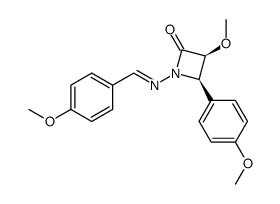 (3S,4R)-3-methoxy-1-(((E)-4-methoxybenzylidene)amino)-4-(4-methoxyphenyl)azetidin-2-one Structure