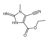 (9ci)-2-氨基-5-氰基-1-甲基-1H-咪唑-4-羧酸乙酯结构式