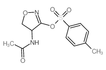 Acetamide,N-[4,5-dihydro-3-[[(4-methylphenyl)sulfonyl]oxy]-4-isoxazolyl]- structure