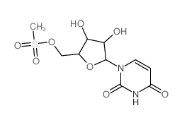 Uridine,5'-methanesulfonate (8CI,9CI) Structure