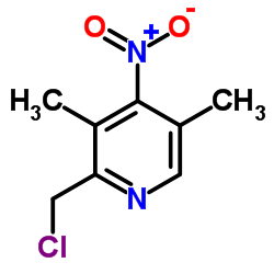 2-氯甲基-3,5-二甲基-4-硝基吡啶结构式