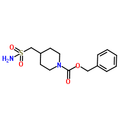 4-(氨磺酰基甲基)哌啶-1-羧酸苄酯结构式