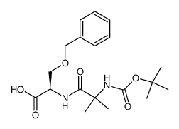 (R)-3-(苄氧基)-2-(2-((叔丁氧基羰基)氨基)-2-甲基丙酰胺基)丙酸结构式
