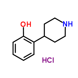 2-(4-Piperidinyl)phenol hydrochloride (1:1) Structure