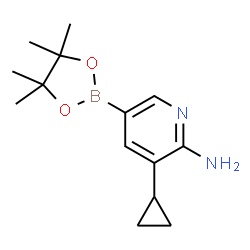 3-cyclopropyl-5-(4,4,5,5-tetramethyl-1,3,2-dioxaborolan-2-yl)pyridin-2-amine Structure