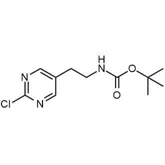 N-[2-(2-氯嘧啶-5-基)乙基]氨基甲酸叔丁酯结构式